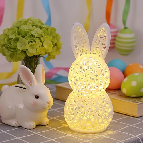 Lámpara Conejo Hueco 3D | Decorativa Infantil Impresa